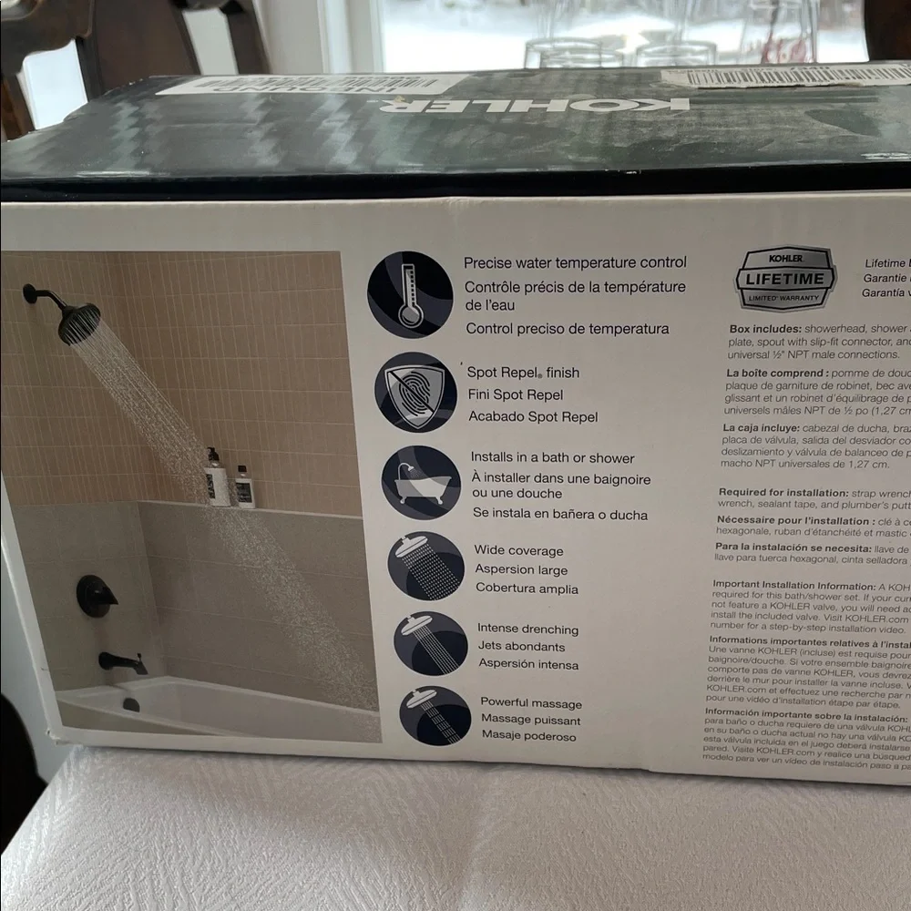 Kohler Setra Matte Black Bath/Shower Set - Picture 3 of 6